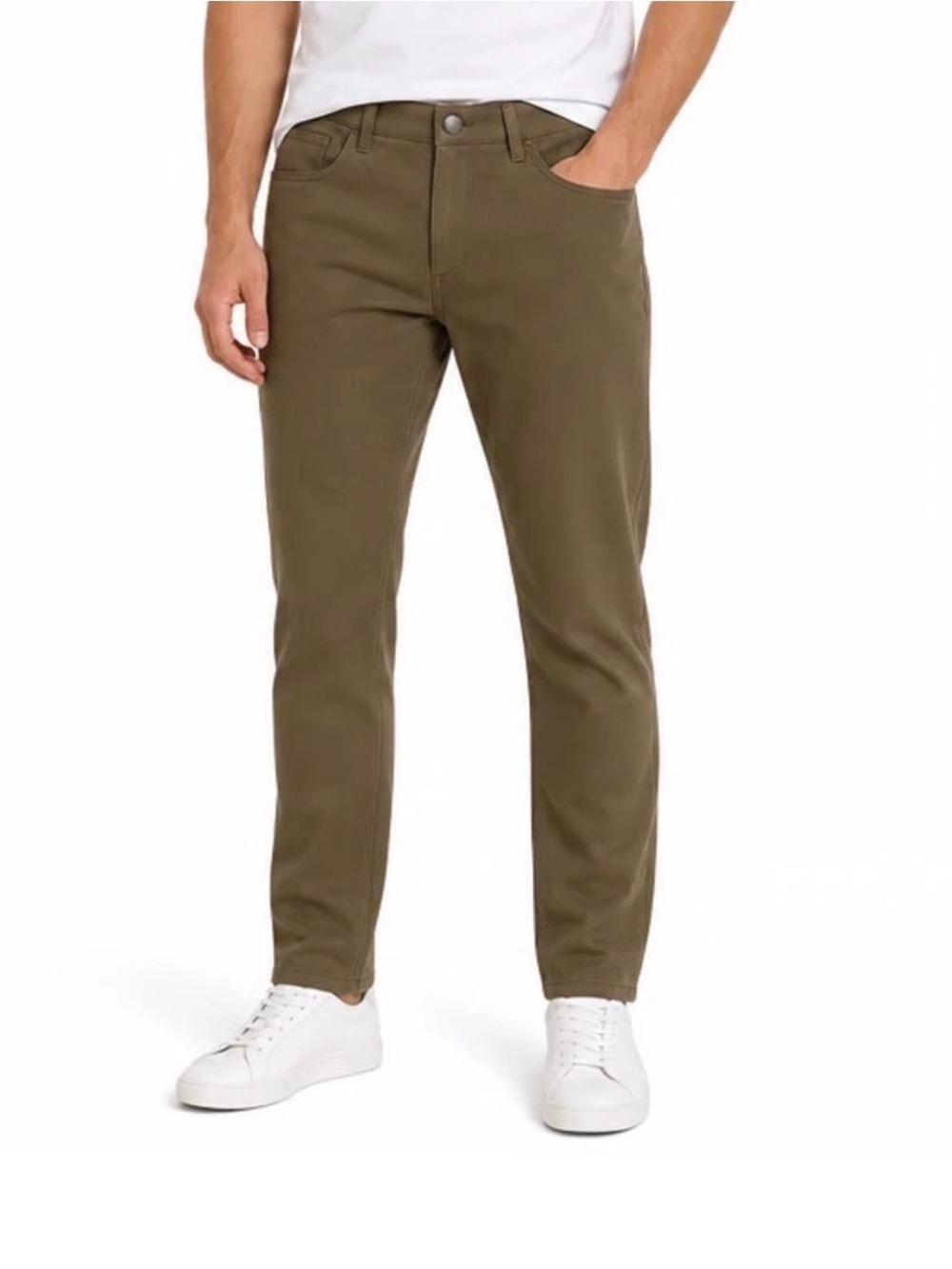 Theory Raffi BNWT Men's Olive Green Grove Compact Ponte Straight Fit Pants 32